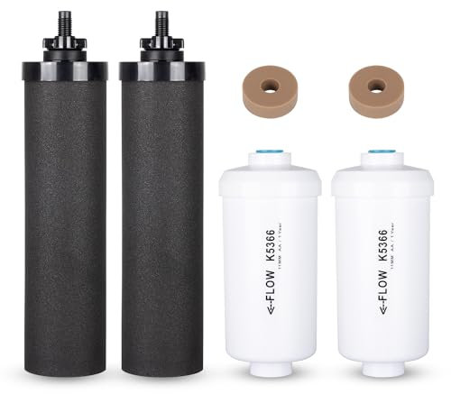 RANSOTO Filtre à eau compatible avec les filtres noirs Berkey® série BB9-2® et les filtres au fluorure série FP-2®