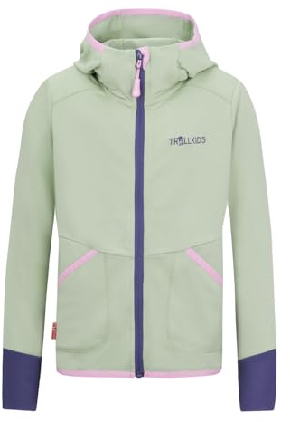 Trollkids Girls Saltfjord Jacket | Leicht und schnelltrocknend, Zwei Eingrifftaschen vorne, Angeschnittene Kapuze
