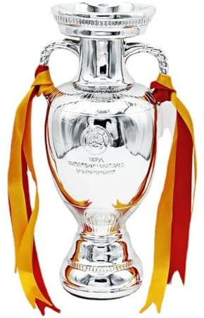 Trofeo di Calcio, Trofeo di Replica della Coppa Europea, Resina Trofeo Sportivo Coppa Europea con Nastri, Souvenir Decorativi e Oggetti da Collezione per Gli Appassionati di Sport, 16-44cm (16cm)
