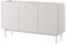 BETTSO - Kommode Beige Matt - Kommode mit Türen und hohen Metallbeinen - 144 cm breit, 83 cm hoch - Sideboard, Kommode Wohnzimmer, Flur Kommode, TV Schrank
