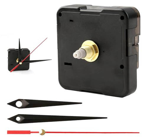 Mechanisches Wanduhr Set, Uhrwerke zum Selbsteinbau, Uhrwerk für Wanduhr, Super Leises Quarzuhrwerk für Wanduhren, Ideal für DIY-Uhrenprojekte, Mit Zeigersatz, 16mm Schaftlänge, Präzise Zeitmessung