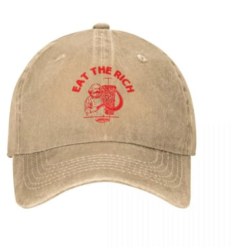Eat The Rich Kebab Unisex Style Baseball Caps Distressed Cotton Hüte Cap Vintage Outdoor Workouts Geschenk Snapback Cap Outdoor Freizeitgeschenk