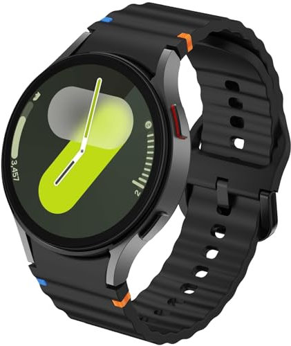 RFMZBD Silicone Bracelet pour Samsung Galaxy Watch 7 40mm 44mm, 20mm Bracelet de Remplacement Respirant et Etanche Sportif Bracelet pour Samsung Galaxy Watch FE 40mm/Galaxy Watch 6/5/4 40mm 44mm