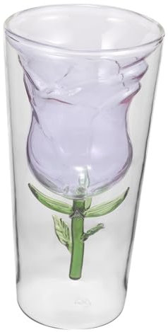 Genérico copa de vino de flor de rosa vasos de cerveza vaso de vino taza de café martini juice cup vasos cocktail copas de vino en forma de rosa copa de coctel para fiesta Vidrio Púrpura