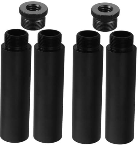 Veemoon 4 Stück-pack Mikrofonständer Verlängerungsrohre 5/8 Inch Aluminiumlegierung für Professionelle Audioanwendungen