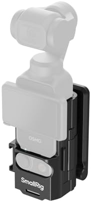 SMALLRIG Magnethalterung für DJI Osmo Pocket 4/3, 180° verstellbare Halterung mit Zubehörschuh, 1/4-20 Gewindebohrung, Pocket 3 Multifunktions-Magnethalterung mit Saugnapf – 5631