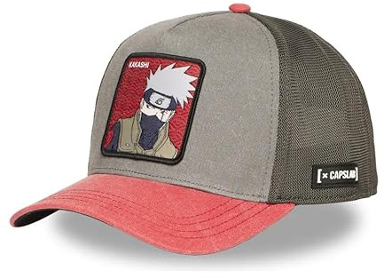 Capslab Trucker-Kappe, Unisex, mehrfarbig, originelles Design, Naruto Kakashi Hatake NS5 KAK, Trucker-Stil mit Mesh und Snapback-Verschluss, einzigartiger und moderner Stil, leicht und luftig