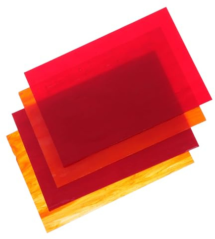 SUPVOX Feuilles de Verre Vitrail Ondulées 10x15 Cm, Lot de 4 Plaques Colorées pour Vitrail Soi-même, Carreaux de Verre Décoratifs pour Artisanat et Décoration Murale Couleur Aléatoire