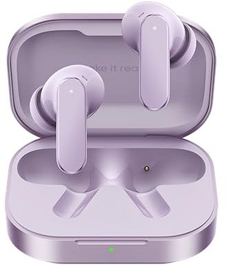 realme Buds Air 8 Auricolari Bluetooth, Cuffie Wireless ANC 55dB con Audio Hi-Res LDAC, 6 Microfoni per Chiamate, 58 Ore di Autonomia, IP55 Impermeabile, Bluetooth 5.4, Cuffie In-Ear per Sport, Viola