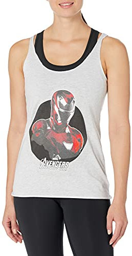 Marvel Women's Avengers Infinity Wars Tanks Shirt, White//Ironman Alone, X-Small