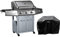 Habitat et Jardin Barbacoa a Gas con LED Bingo 4-4 quemadores (1 Lateral) - 14kW + Funda de protección- Plateado