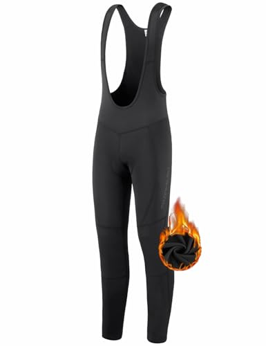 Przewalski Herren Radsport Trägerhose 4D Gepolsterte Fahrrad Thermo Bib Tights Leggings Reiten Bike Bib Tights