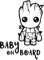 Vinyl-Aufkleber Baby Groot an Bord, Baby Groot on Board, verschiedene Größen