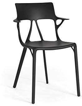 Kartell A.I. Stuhl, Polypropylen, Schwarz, 55 x 59 x 94 cm, 2 Stück