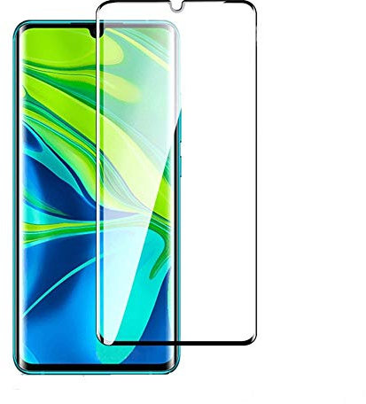 FanTing Displayschutzfolie für Xiaomi Mi Note 10 Lite,[9H Härte, vollständige Abdeckung,Keine Blasen und Fingerabdrücke],Kratzfeste HD-Hartglasfolie für Xiaomi Mi Note 10 Lite-Schwarz(1 Stück)