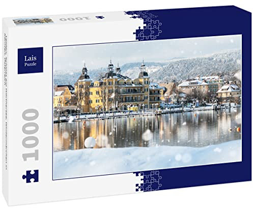 Lais Puzzle Velden, Schloss am Wörthersee, Wintermärchen in Kärnten, Österreich 1000 Teile
