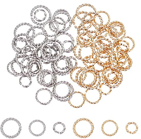 UNICRAFTALE 84pcs 6/8/10mm Open Jump Rings Golden Und Edelstahl Farbe Edelstahl Jump Rings Connectors Ringe Für DIY Armband Halsketten Schmuckherstellung
