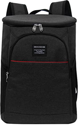YuanDiann 18L Kühl Rucksack Kühltasche Thermo Isolierte Cooler Bag Kühlrucksack Wasserdicht Picknicktasche für Strand Camping Wandern Picknick BBQs Schwarz