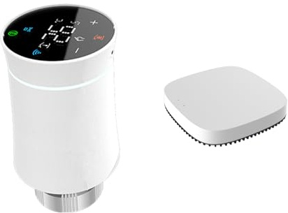 Qiumi ZigBee TRV Heizkörperventil programmierbarer Smarter Thermostat | Tuya ZigBee 3.0, Sprachsteuerung Alexa & Google Home, programmierbare Heizpläne für Haus