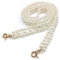 HAOBIN Perle Griff Kette Taschenkette Perle Korn Kettenriemen Taschenhenkel Kette Tasche Griff Ersatz TascheKette Dekoration Schultergurtkette Ersatz Damentaschenkette (Weiß, 100 cm)
