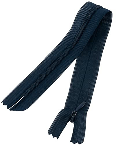 AERZETIX - C60840 - Satz mit 10 Reißverschlüssen unsichtbar 25cm Nicht trennbar - reißverschluß mit Gestell - Farbe dunkelblau - Lederwaren Jeans Hosen Kleid Rock Schieber kleidungsstück nähen