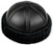 Goniome Schädelkappe aus echtem Leder, Matrosenmütze, Beanie, gerollte Manschette, Retro, randlose Beanie-Mütze aus echtem Leder für Herren (L, Black Cashmere)
