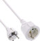 InLine® Prolunga di corrente con contatto di protezione maschio/femmina, bianco, 1,5 m