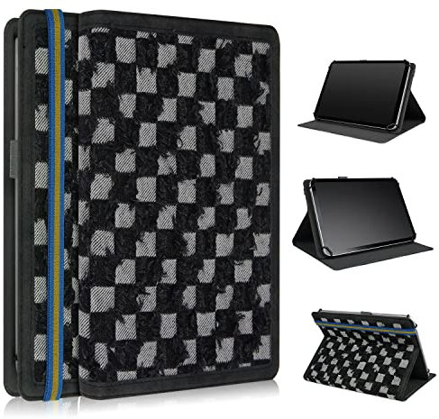 TOPCASE Hülle 10.1 Zoll Universal Kompatibel mit Tablet 9.7 10 10.1 10.2 10.3 10.4 10.5 10.6 10.9 11 Zoll,Schutzhülle mit Mehrwinkel Standfunktion,Schwarz