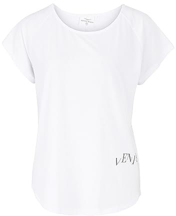 Venice Beach Sport-T-Shirt für Damen mit lockerer Schnittform und Rundhalsausschnitt WEYLYN L, White