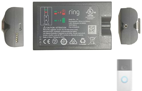 Aousavo V4 Ring Replacement Battery Compatible with Video Doorbell 2 3 4, Video Doorbell 3 Plus, Stick Up Cam Battery (2nd & 3rd Gen) and Spotlight Cam Battery