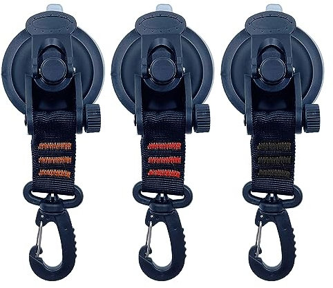 XINGSUI 3 Stück Robuster Vakuum-Saugnapf mit Haken,Camping Saugnapf Haken Ohne Bohren,badezimmer Heavy Duty Saugnapf Haken,für Dusche Bad Küche Fenster