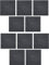 Black Marble Effect 30x30x2.5cm Square Stomp Stone – Pack of 10 Slates - Garden Path/Walkway Tiles– Easy Install - Hard Wearing (10)
