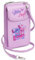 Disney Sac Bandoulière Fille Stitch - Pochette Porte Telephone Porte Cartes Bandoulière Réglable Fermeture Zippée (Rose)