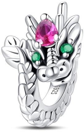 Nbsameng S925 Sterling Silber Anhänger für Pandora Armbänder und Halsketten, ein DIY Urlaub Schmuck Geschenk für Damen, Chinesischer Drache