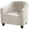 HOMECOVER Sesselschoner Elastisch Sesselhusse Sesselüberwurf Velours Sesselbezug mit Armlehnen Schonbezug für Clubsessel Für Einzelsofa Clubsessel Cocktailsessel-Beige-Large