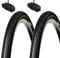 ECOVELO V.A. 2 neumáticos 26 x 1,95 cámaras de Aire Americanas, Adultos Unisex, Negro, 26 X 1.95 (50-559)