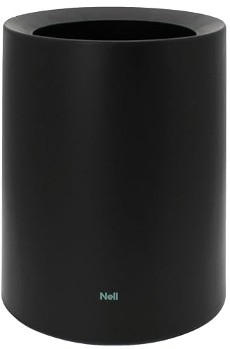 12L Mülleimer Schwarz Matt – Vielseitiger Badezimmer Papierkorb & WC Mülleimer, Büro Mülleimer Schwarz, Kosmetikeimer Schwarz, Hochwertiger Kunststoff, Robustes Design, Ideal für Bad, Küche und Büro