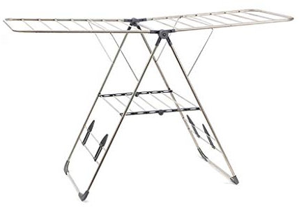 XESJKOMM Kleiderbügel Wäscheständer Klappbarer Wäscheständer, Tragbarer Tragflächen-Wäscheständer Für Den Innen- Und Außenbereich Zu Hause Balkon Handtuch-/Spielzeug-Wäscheständer Außenständer,A