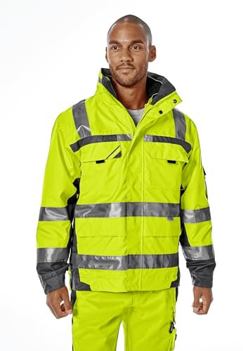 pka Allround Warnschutzparka 3in1 - herausnehmbare Innenjacke in Gelb/Grau Größe M