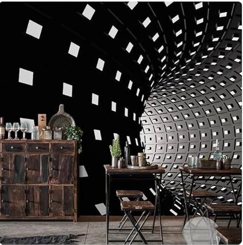 kfjhgbdshhj 3D Wallpaper Black and White Expand Space Large Mural Bedroom Living Room TV Background Photo Wall Papers Home Decor,3D,150x105cm