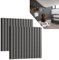 ACXIN 2er Set Akustikpaneele Holz 3D Holzpaneele Wand Eiche Echtholz-Furnier auf Akustik-Filz 60 x 60 cm Lamellenwand Wandpaneele Wandverkleidung Akustikplatten für Flur Wohnzimmer Büro, Anthrazit