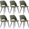 ANVOFONG Esszimmerstühle 6er Set,Küchenstuhl mit Unabhängige Beine,Kordsamt Gepolsterter Stuhl,Grüner loungesessel,für Esszimmer,Wohnzimmer,Küche,Schlafzimmer und Empfangsraum