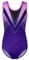 BAOHULU Gymnastikanzug für Mädchen und Kinder, glitzernd, einteilig, Übungs-Tanz-Outfit, 5–16 Jahre, C-Farbverlauf, Violett, 7-8 Jahre