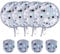 ALNKDH 4Pcs Disco Pattern Hand Fan,Chinese Japanese Style Foldable Fan,Multi-Role Round Handheld Fans, Beautiful Patterns For Wedding Party Home Decor Personal Decoration (4Pcs Disco)