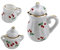 Yardwe 2 Set Di Tazze In Ceramica Di Ciliegio Accessori Fai Da Te Mobili Per Piccole Case Accessori Per Casette Delle Fate Accessori Per Scene Di Vita In Miniatura Bollitore In