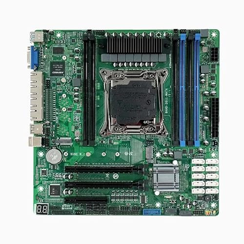 Xeon - Scheda madre per processori serie E5-V3/V4 (mATX, LGA2011-3, 6 x DDR4, 10 x SATA 6.0, PCIe x16, Dual M.2 NVMe, USB 3.0, 4X 2.5G LAN, C612 Soft Routing Board)