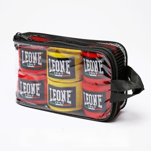 LEONE 1947 Bendaggi Multipack, Pack x 3-AB705P Unisex – Adulto, Rosso/Bianco, 350 cm