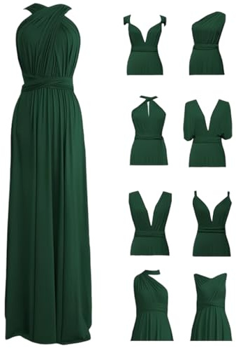Gkaopi Robe de Soirée Dos Nu Cocktail Longue Robes Demoiselle d'honneur Convertible Robes de Gala Promo Elégante Robe d’Eté Bandage de Cérémonie Mariage Fête Aniversaire