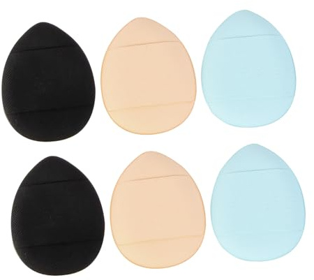 VALICLUD Kleiner Puderquasten als Make Up Puff aus Hydrophilem Polyurethan 6 Stück mit Riemen für Trockene Anwendung für Foundation und Rouge