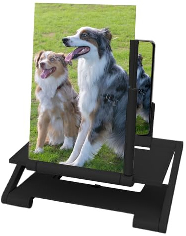 Frfik PC Handy Bildschirmlupe - 20cm Bildschirm Vergrößerer für Mobiltelefone - Lupe | Klappbarer Ständer, 3D HD-Bild, Portabel | Für Männer, Kinder, Film, Video, TV Spiel und Heimgebrauch